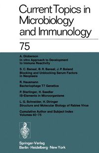 Produktbild: Current Topics in Microbiology and Immunology / Ergebnisse der Microbiologie und Immunit&auml;tsforschung