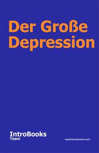 Produktbild: Der Gro&szlig;e Depression