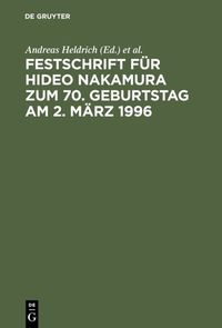 Produktbild: Festschrift f&uuml;r Hideo Nakamura zum 70. Geburtstag am 2. M&auml;rz 1996