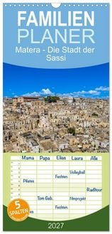 Produktbild: Familienplaner 2027 - Matera - Die Stadt der Sassi mit 5 Spalten (Wandkalender, 21 x 45 cm) CALVENDO