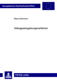 Produktbild: Volksgesetzgebungsverfahren
