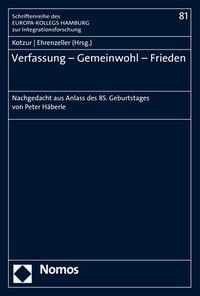 Produktbild: Verfassung &ndash; Gemeinwohl &ndash; Frieden