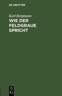Produktbild: Wie der Feldgraue spricht