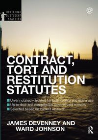Produktbild: Devenney, J: Contract, Tort and Restitution Statutes 2012-20