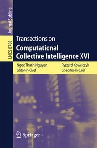 Produktbild: Transactions on Computational Collective Intelligence XVI