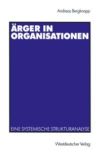 Produktbild: &Auml;rger in Organisationen