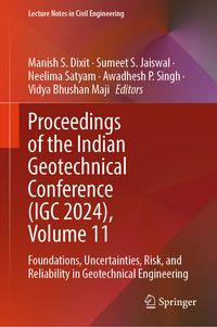 Produktbild: Proceedings of the Indian Geotechnical Conference (IGC 2024), Volume 11