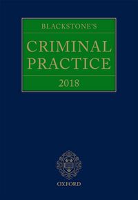 Produktbild: Blackstone's Criminal Practice 2018