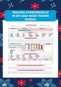 Produktbild: T&auml;gliches Stimmungsbuch:90 Day-Daily Mood Tracker Journal