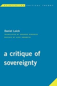 Produktbild: Critique of Sovereignty