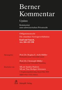 Produktbild: Kauf und Tausch, Art. 184-221 OR, 5. Erg&auml;nzungslieferung