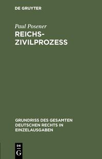 Produktbild: Reichszivilproze&szlig;