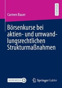 Produktbild: B&ouml;rsenkurse bei aktien- und umwandlungsrechtlichen Strukturma&szlig;nahmen