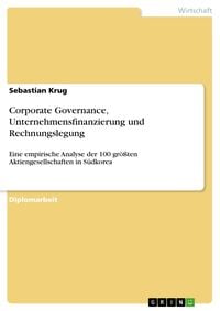 Produktbild: Corporate Governance, Unternehmensfinanzierung und Rechnungslegung