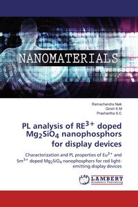 Produktbild: PL analysis of RE3+ doped Mg2SiO4 nanophosphors for display devices