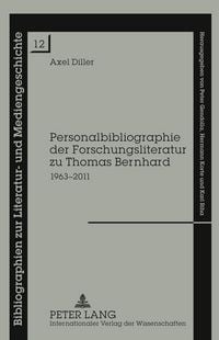 Produktbild: Personalbibliographie der Forschungsliteratur zu Thomas Bernhard