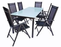 Produktbild: 7 tlg Alu Gartenset Sitzgruppe Tisch St&uuml;hle 189 MA
