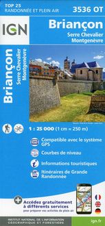 Produktbild: Brian&ccedil;on. Serre-Chevalier. Montgen&egrave;vre 1 : 25 000
