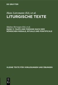 Produktbild: Taufe und Firmung nach dem r&ouml;mischen Missale, Rituale und Pontificale