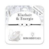 Produktbild: Bergkristall Armband mit 3 Edelsteinperlen