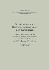 Produktbild: Schriftkultur und Reichsverwaltung unter den Karolingern