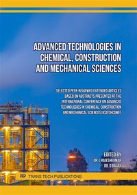 Produktbild: Advanced Technologies in Chemical, Construction and Mechanical Sciences