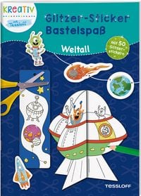 Produktbild: Glitzer-Sticker Bastelspa&szlig;. Weltall