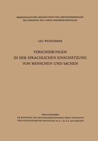 Produktbild: Verschiebungen in der sprachlichen Einsch&auml;tzung von Menschen und Sachen