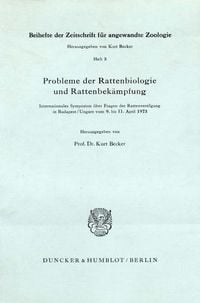 Produktbild: Probleme der Rattenbiologie und Rattenbek&auml;mpfung.