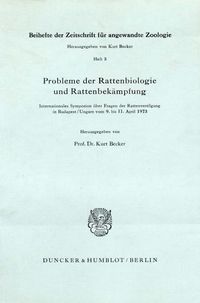 Produktbild: Probleme der Rattenbiologie und Rattenbek&auml;mpfung.
