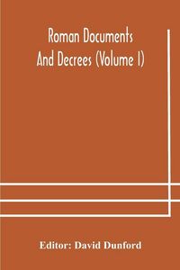 Produktbild: Roman Documents And Decrees (Volume I)