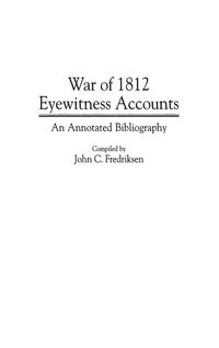 Produktbild: War of 1812 Eyewitness Accounts