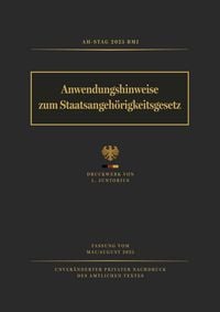 Produktbild: Anwendungshinweise zum Staatsangeh&ouml;rigkeitsgesetz (AH-StAG 2025)