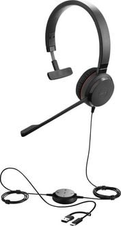 Produktbild: Jabra Evolve 30 II On Ear Headset kabelgebunden Mono Schwarz Noise Cancelling, Mikrofon-Rauschunterdr&uuml;ckung Headset