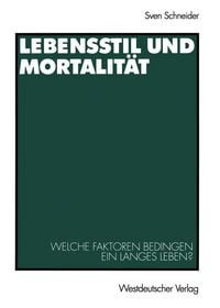 Produktbild: Lebensstil und Mortalit&auml;t