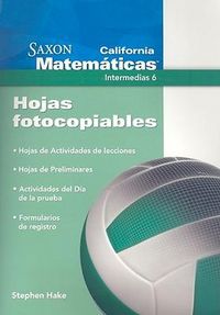 Produktbild: California Saxon Matematicas Intermedias 6: Hojas Fotocopiables