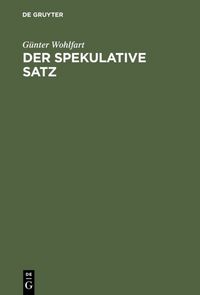 Produktbild: Der spekulative Satz
