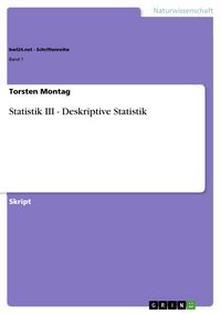 Produktbild: Statistik III - Deskriptive Statistik