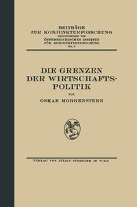 Produktbild: Die Grenzen der Wirtschaftspolitik
