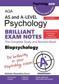 Produktbild: AQA A-Level Psychology Brilliant Exam Notes for Biopsychology