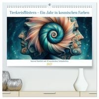 Produktbild: Tierkreisfl&uuml;stern &ndash; Ein Jahr in kosmischen Farben (hochwertiger Premium Wandkalender 2027 DIN A2 quer), Kunstdruck in Hochglanz
