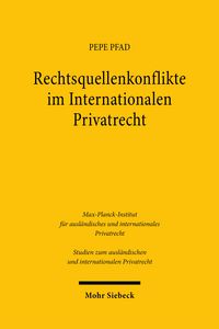 Produktbild: Rechtsquellenkonflikte im Internationalen Privatrecht