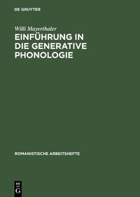 Produktbild: Einf&uuml;hrung in die generative Phonologie