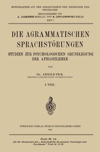 Produktbild: Die Agrammatischen Sprachst&ouml;rungen