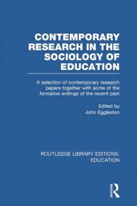 Produktbild: Contemporary Research in the Sociology of Education
