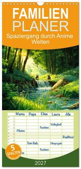 Produktbild: Familienplaner 2027 - Spaziergang durch Anime Welten mit 5 Spalten (Wandkalender, 21 x 45 cm) CALVENDO