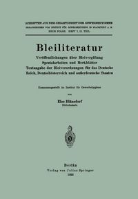 Produktbild: Bleiliteratur