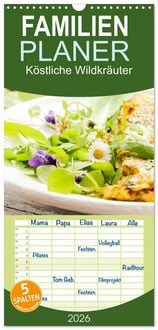 Produktbild: Familienplaner 2026 - K&ouml;stliche Wildkr&auml;uter mit 5 Spalten (Wandkalender, 21 x 45 cm) CALVENDO