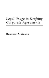 Produktbild: Legal Usage in Drafting Corporate Agreements
