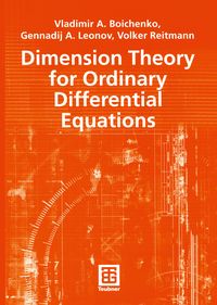 Produktbild: Dimension Theory for Ordinary Differential Equations